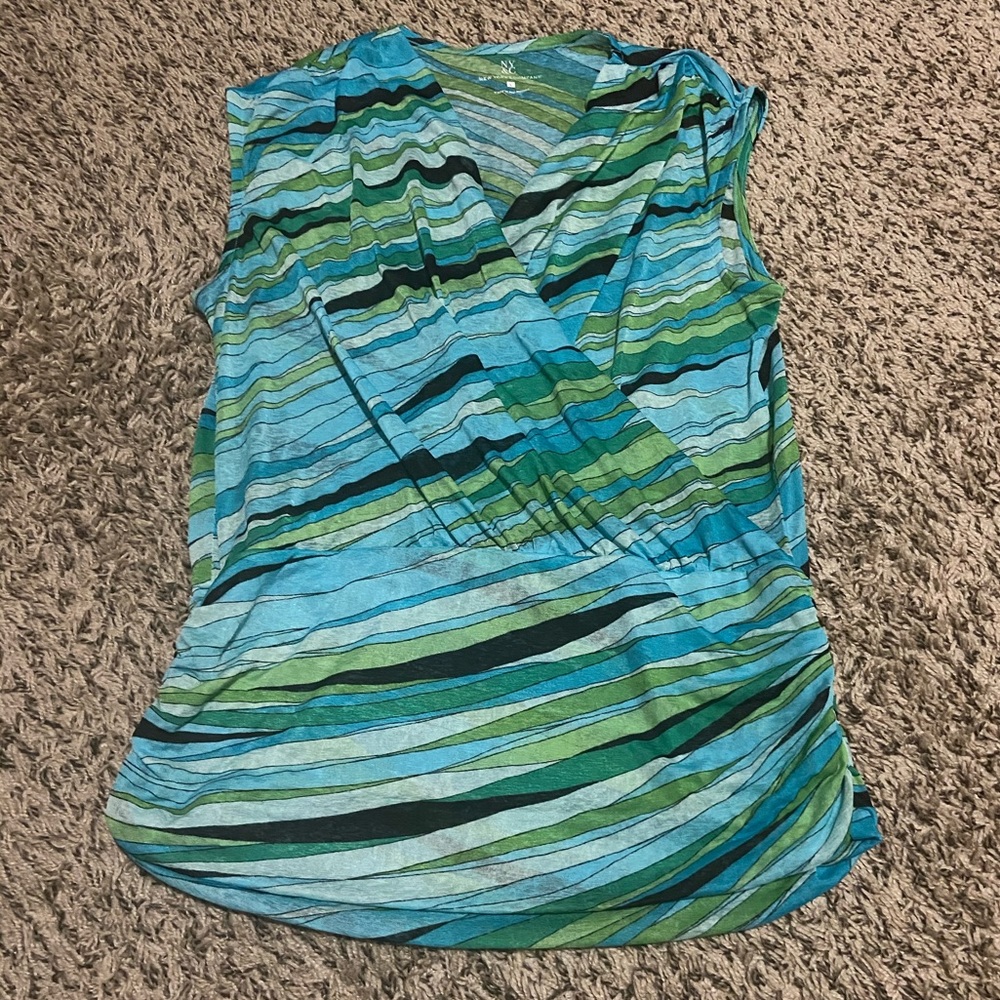 Cool Tone Striped Top
